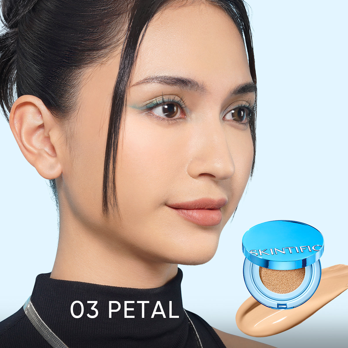 Skintific Cover All Perfect Stay Velvet Matte Cushion Foundation - 06 Honey