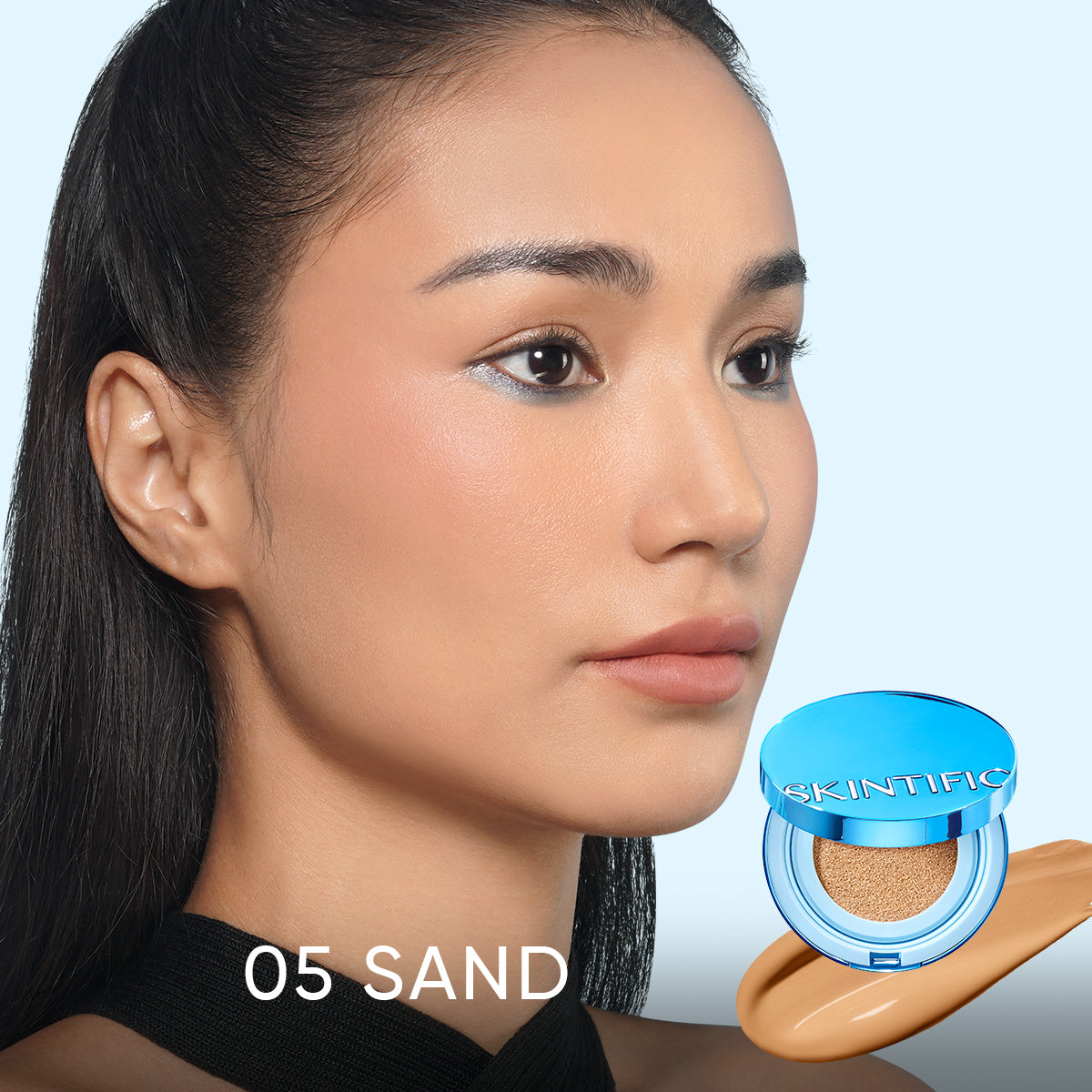 Skintific Cover All Perfect Stay Velvet Matte Cushion Foundation - 06 Honey
