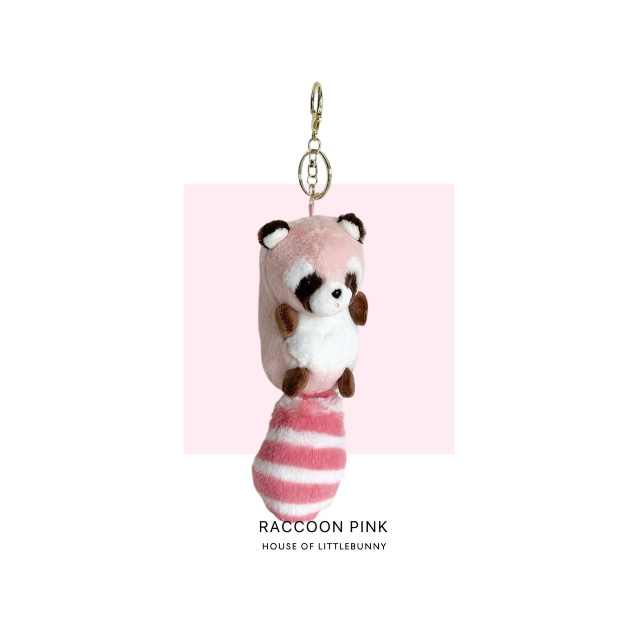 HOLB Accessories - Keychain Racoon Pink
