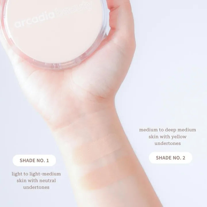 Arcadia Beauty Tone-up Sun Serum Cushion SPF50 PA+ UVA/UVB - Shade No. 2