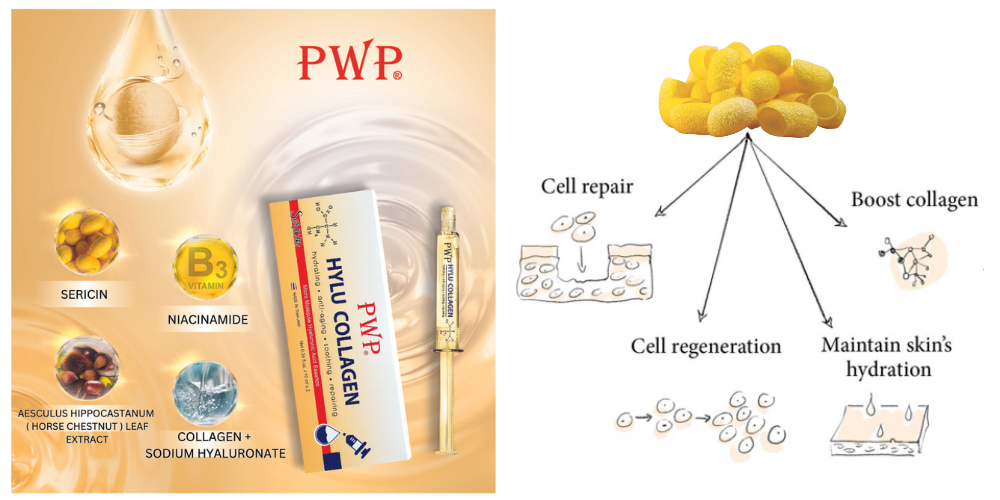 PWP Hylu Collagen Sericin Serum 10ml