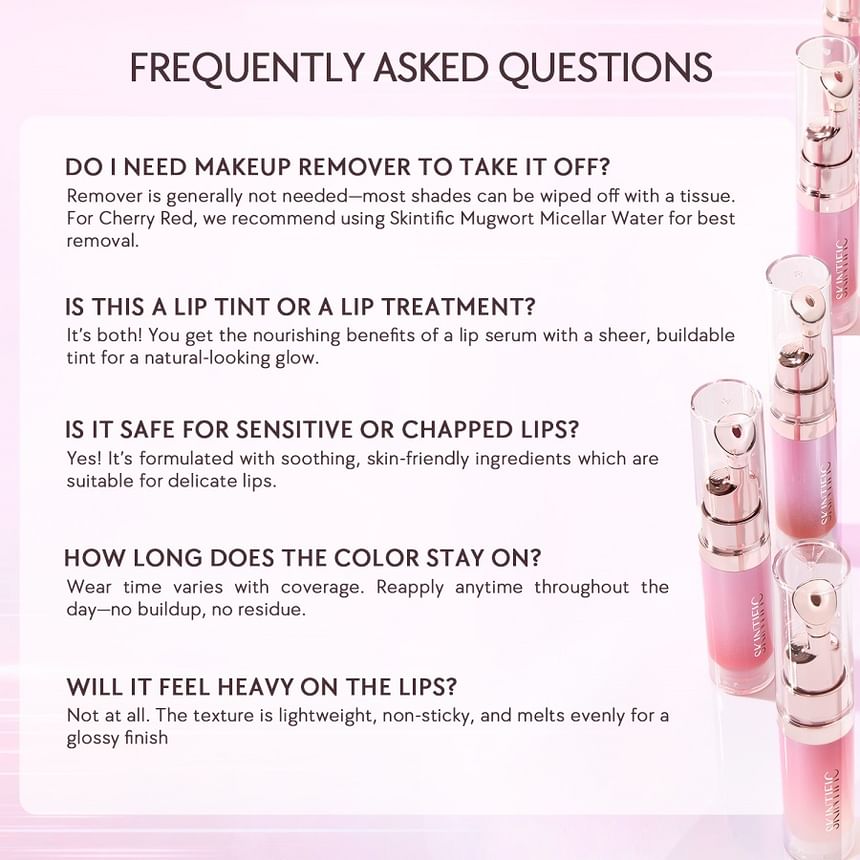 Skintific Peptide Brightening Lip Serum 6.5ml - Pink Berry