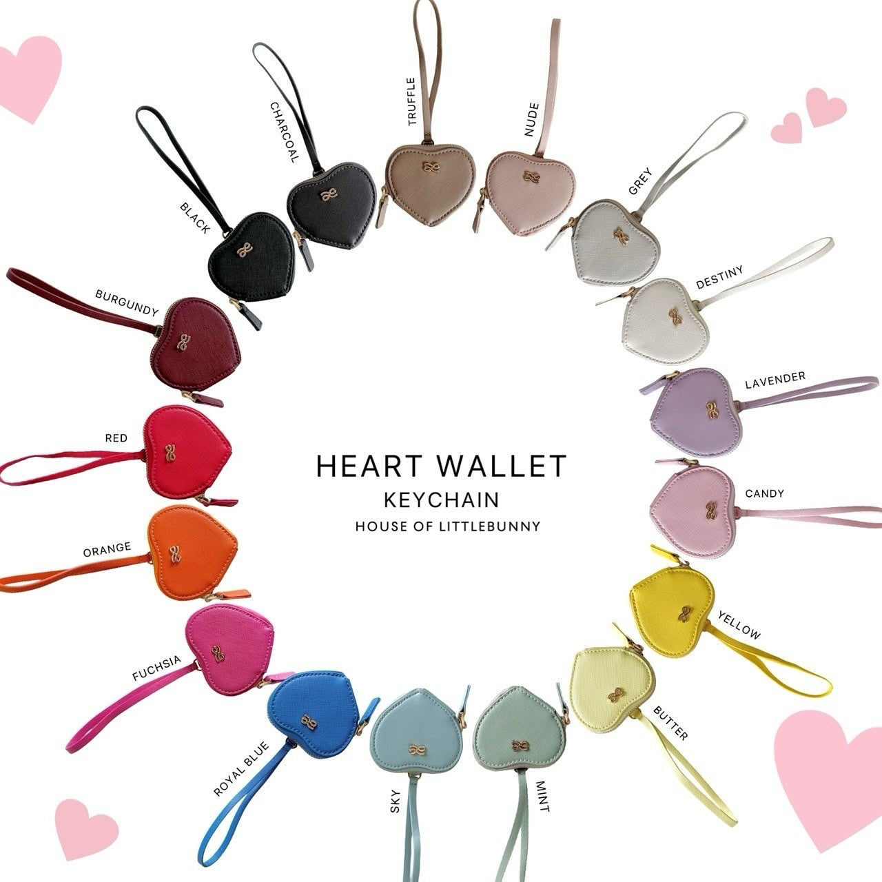HOLB Accessories - Heart Wallet in Grey