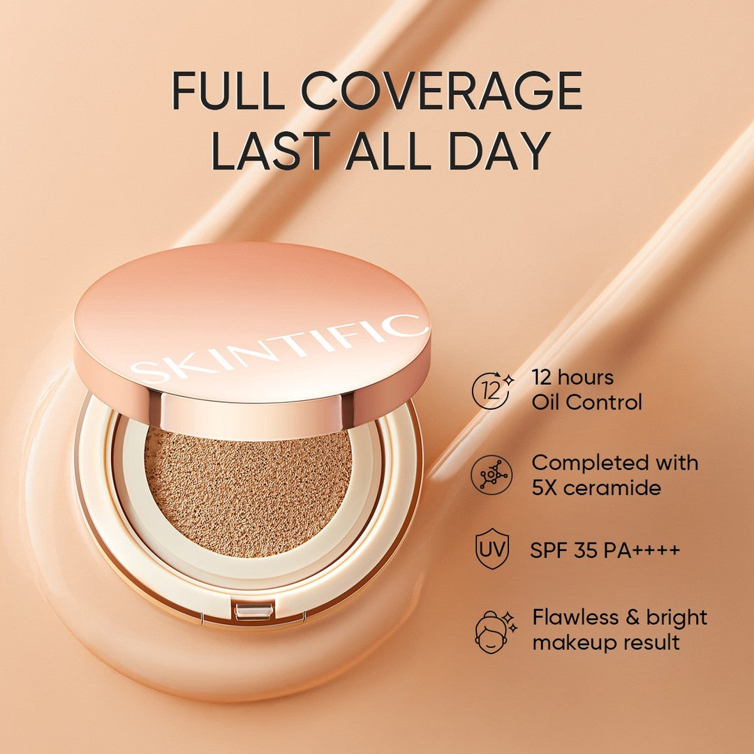 Skintific Cover All Perfect Cushion Foundation - 03A Almond Full Size