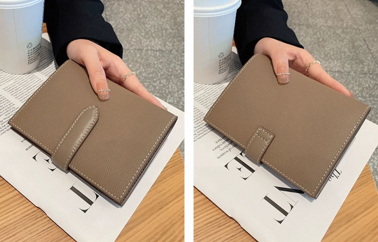 CHNB Saffiano Passport Holder - Khaki