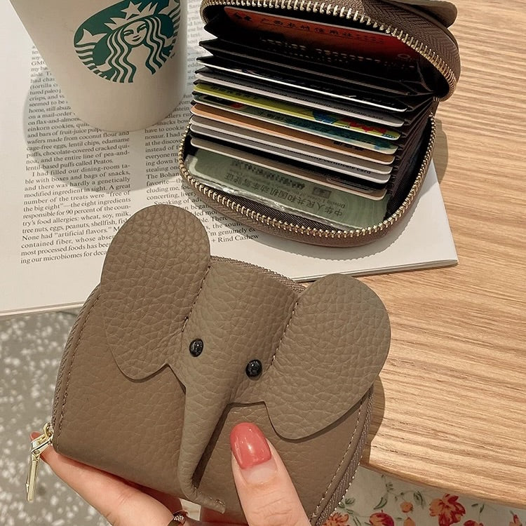 CHNB Elephant Card Holder - Tan Taupe