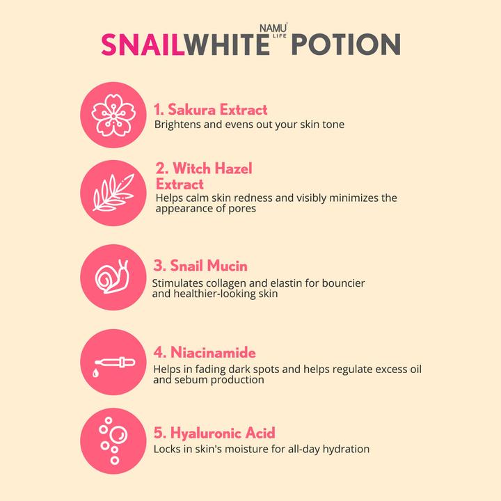 SNAILWHITE Sakura Hazel Soothing Essence Gel 20ml