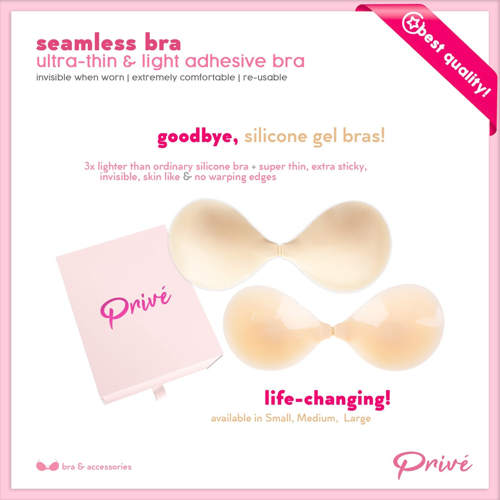 Privé Seamless Ultra-thin Lightweight Bra (Adhesive Reusable Bra)