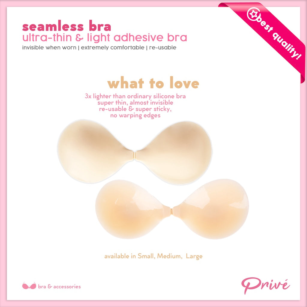 Privé Seamless Ultra-thin Lightweight Bra (Adhesive Reusable Bra)