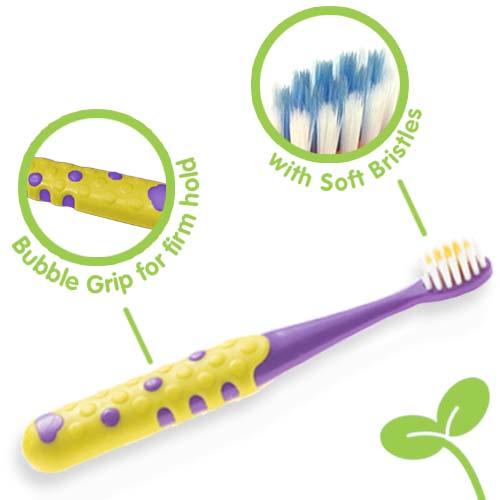 Tiny Buds Kiddie Toothbrush 3+ Years (Yellow-Purple)