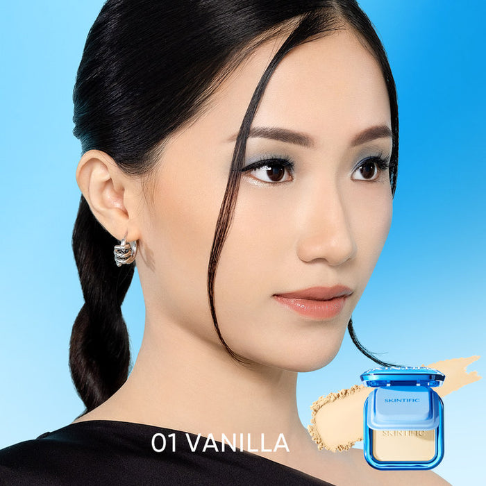 Skintific Official Ultra Cover Pressed Compact Powder - 01 Vanilla