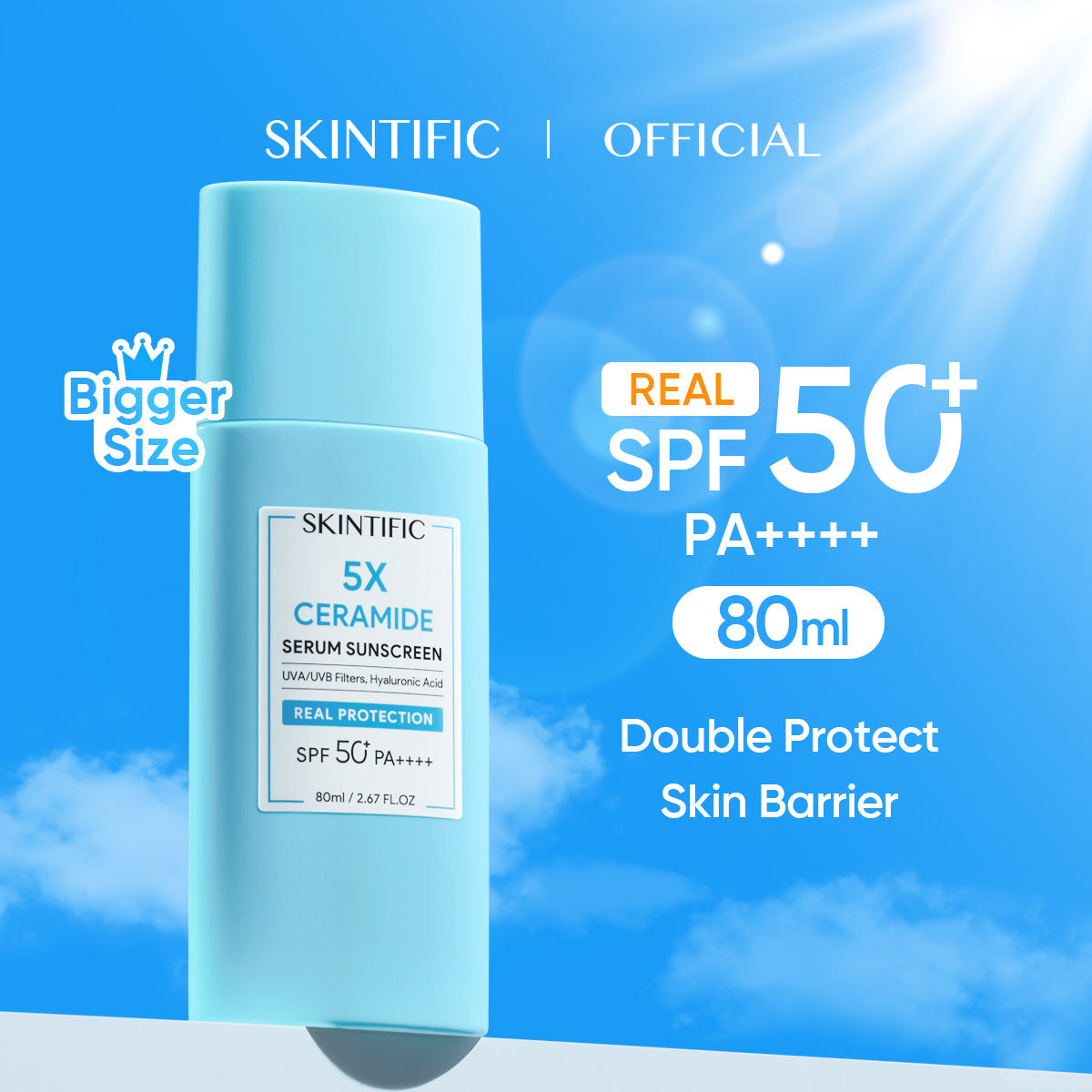 Skintific 5X Ceramide Serum Sunscreen SPF50 PA++ 30ml