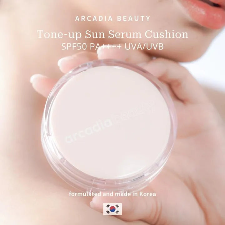 Arcadia Beauty Tone-up Sun Serum Cushion SPF50 PA+ UVA/UVB - Shade No. 2
