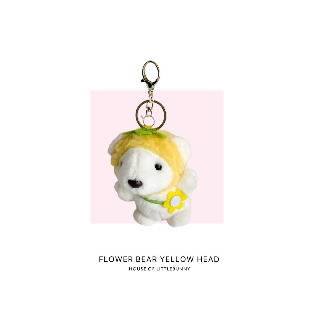 HOLB Accessories - Keychain Flower Bear Yellow Hand