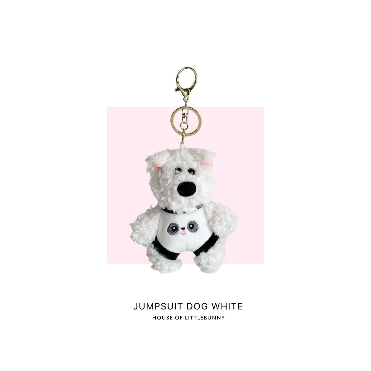 HOLB Accessories - Keychain Jumpsuit Dog White