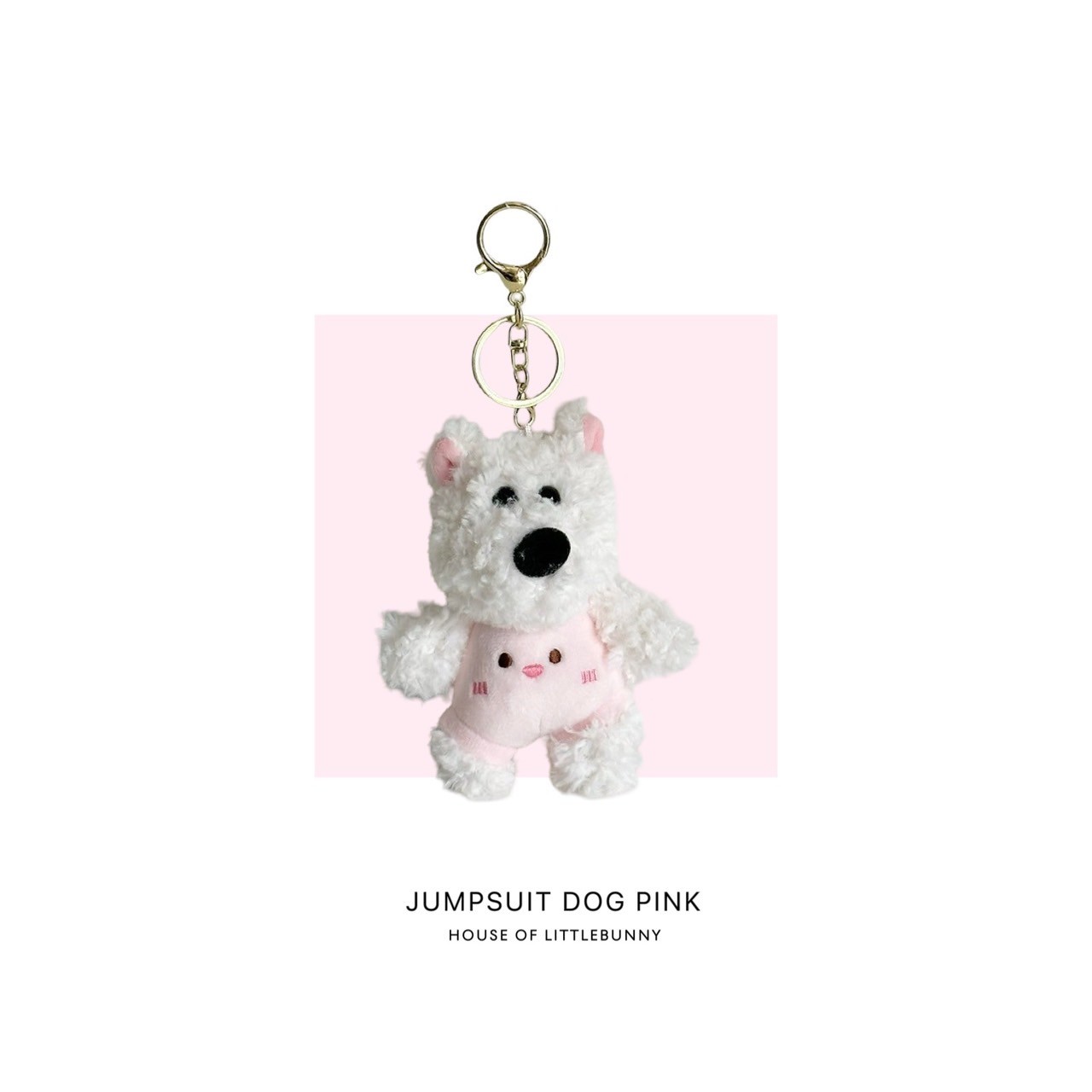 HOLB Accessories - Keychain Jumpsuit Dog Pink