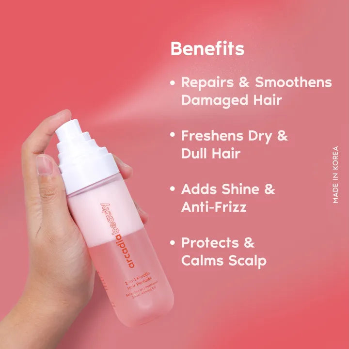 Arcadia Beauty 2-in-1 Keratin Hair Perfume Mist: Fresh Floral 100ml