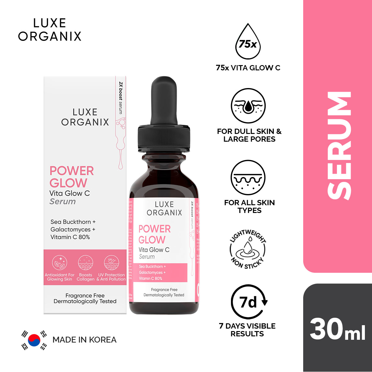 Luxe Organix Power Glow Serum 30ml