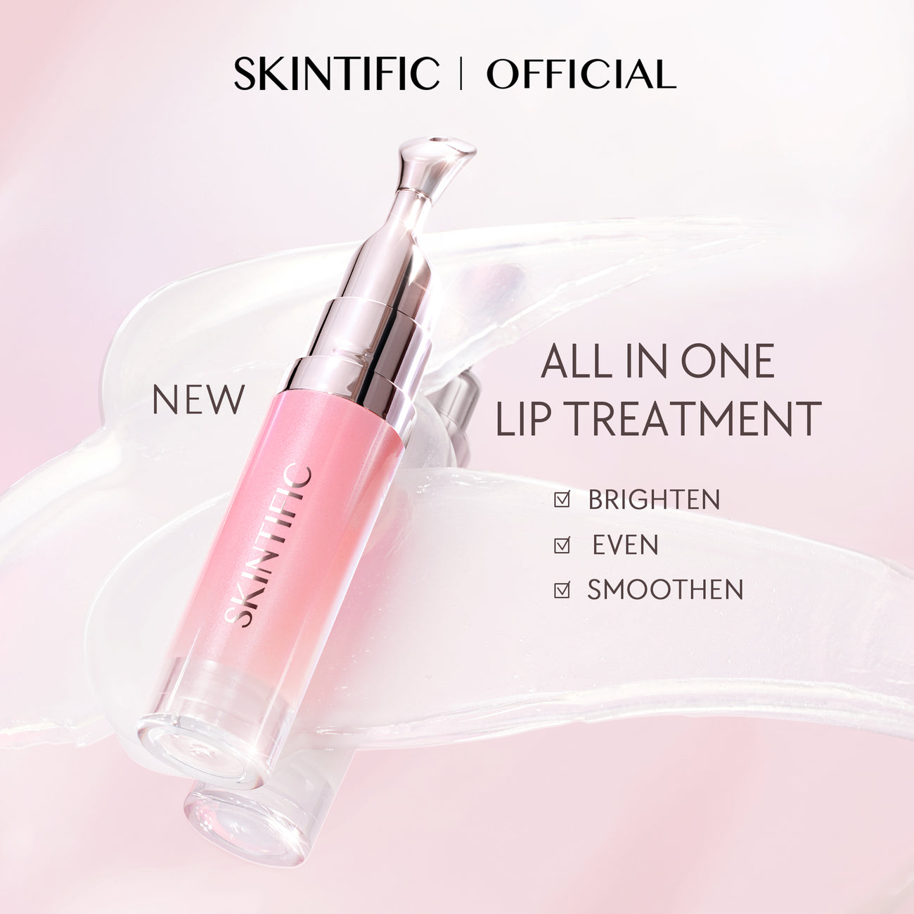 Skintific Peptide Brightening Lip Serum 6.5ml - Baby Pink