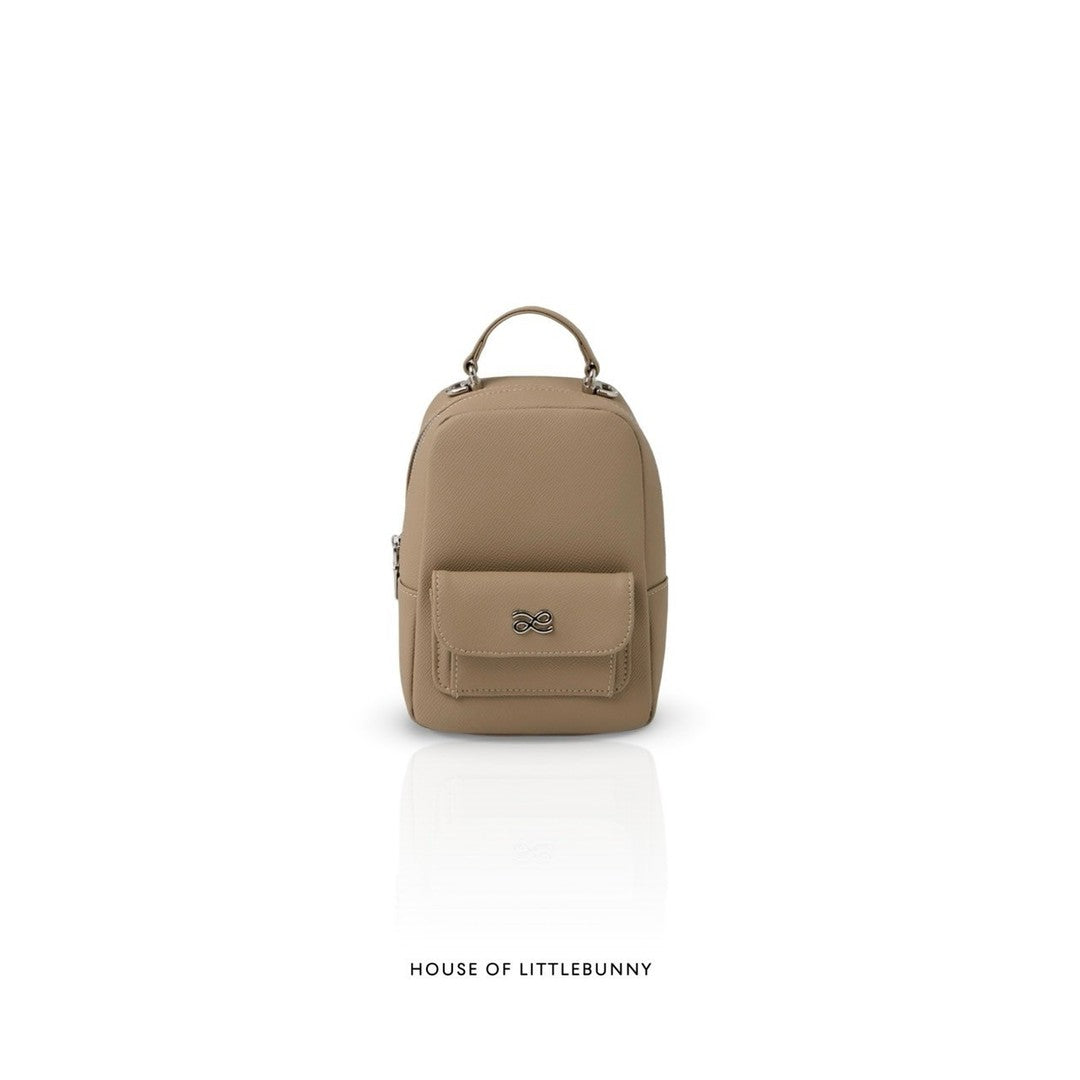 HOLB - Mini backpack Genuine Leather - Tan Taupe