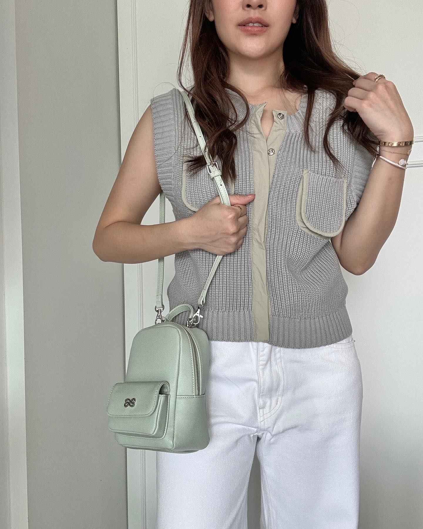 HOLB - Mini backpack Genuine Leather - Tan Taupe