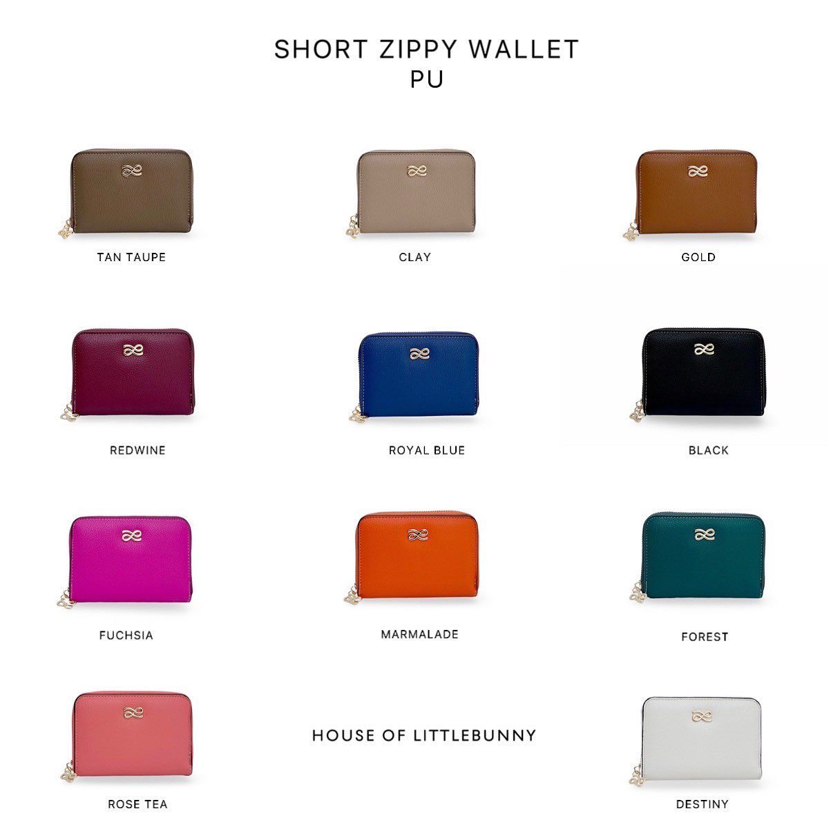 HOLB - Short Zippy Wallet PU Clay