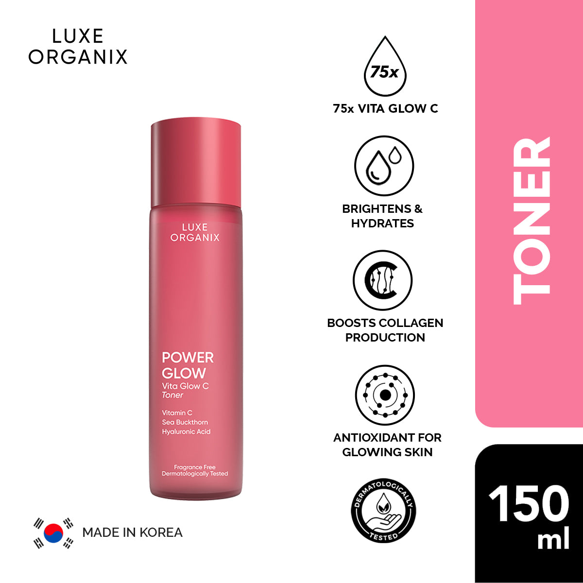 Luxe Organix Power Glow Essence Toner 150ml