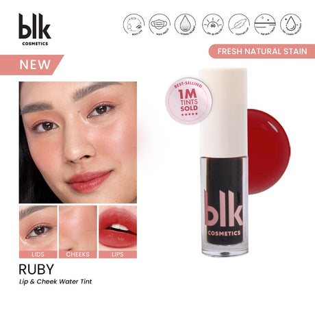 blk Cosmetics Lip And Cheek Water Tint (Ruby) - NEW