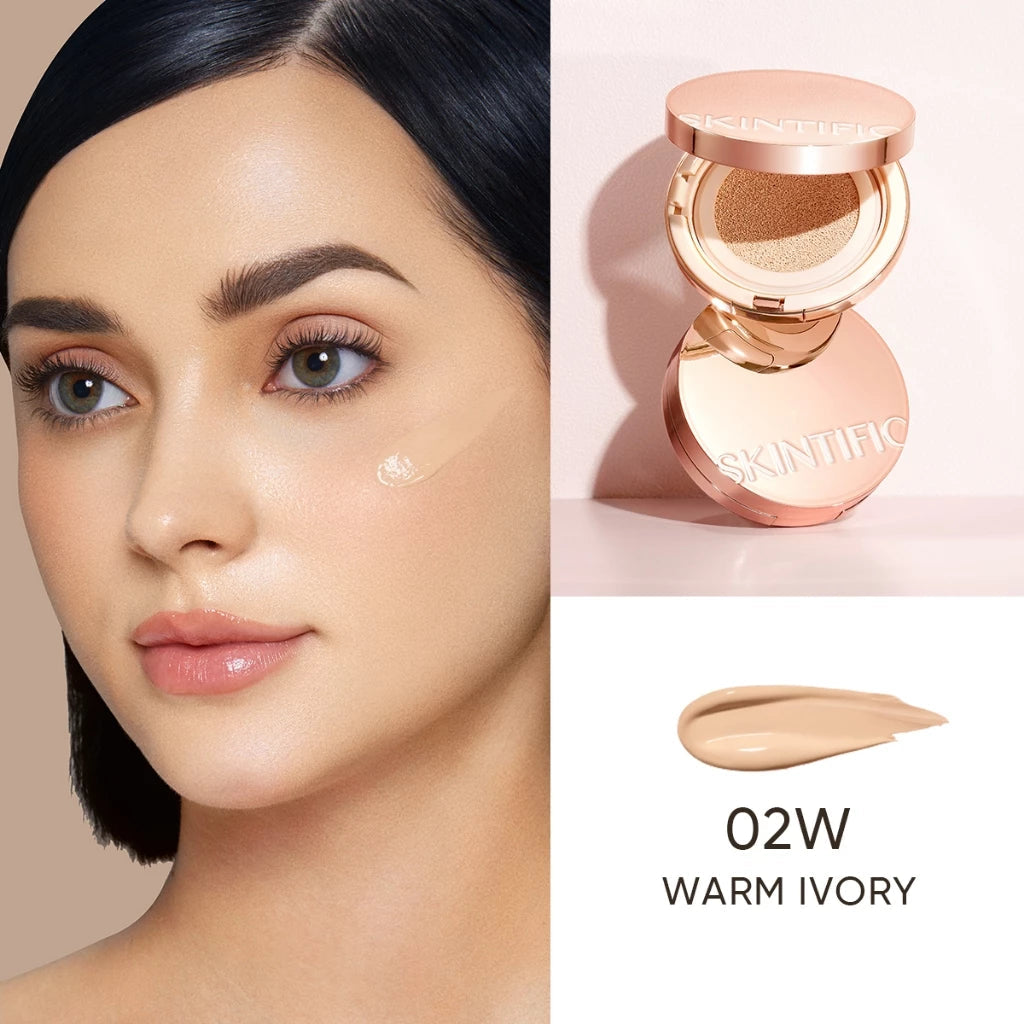 Skintific Cover All Perfect Cushion Foundation - 02W Warm Ivory Full Size