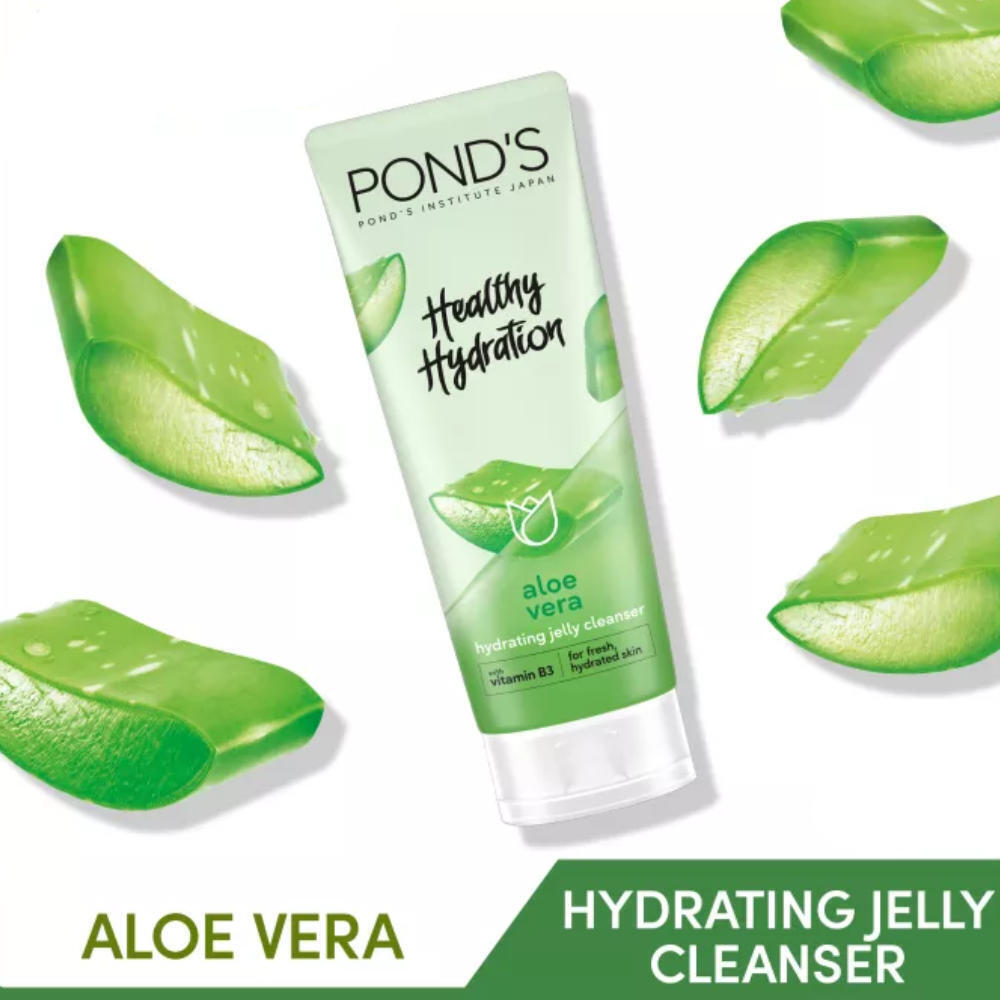 Pond's Healthy Hydration Aloe Vera Hydrating Jelly Cleanser 100g