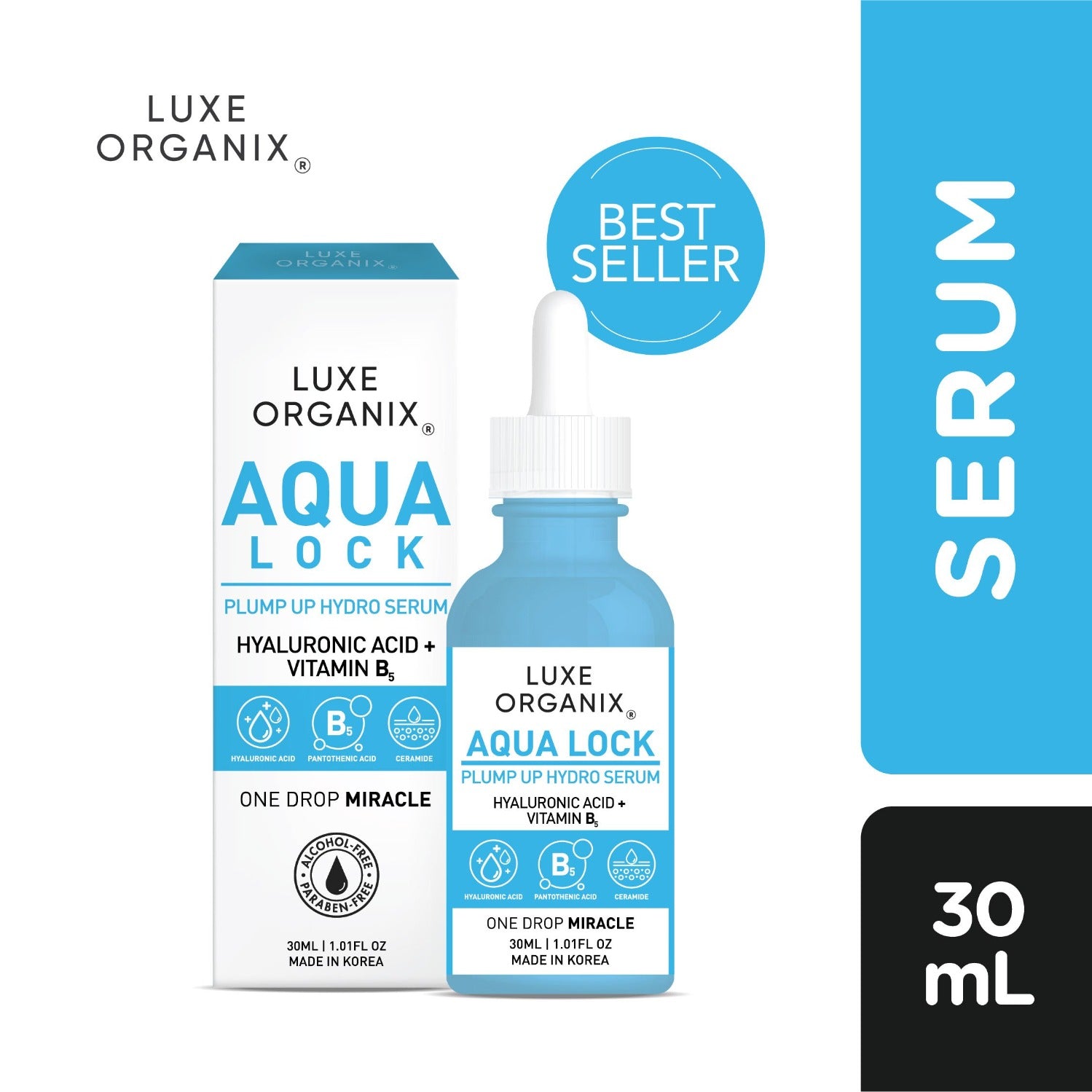 Luxe Organix Aqua Lock Plump Up Hydro Serum 30ml
