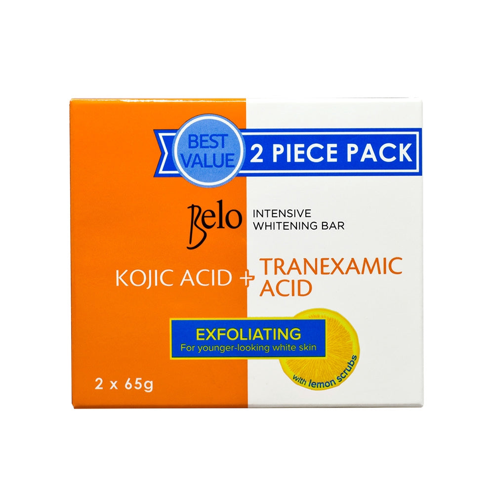 Belo Essentials Intensive Whitening Bar Kojic Acid + Tranexamic Acid Exfoliating 65g 2pc pack