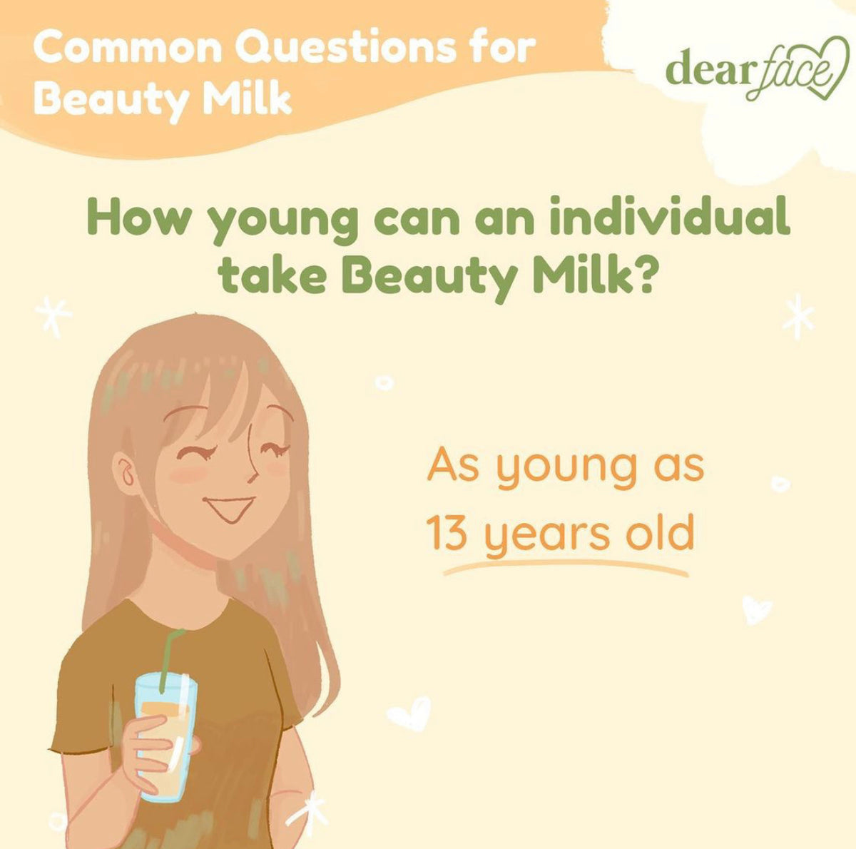 Dear Face Beauty Milk Premium Japanese Melon Collagen Drink (exp: Aug 2024)