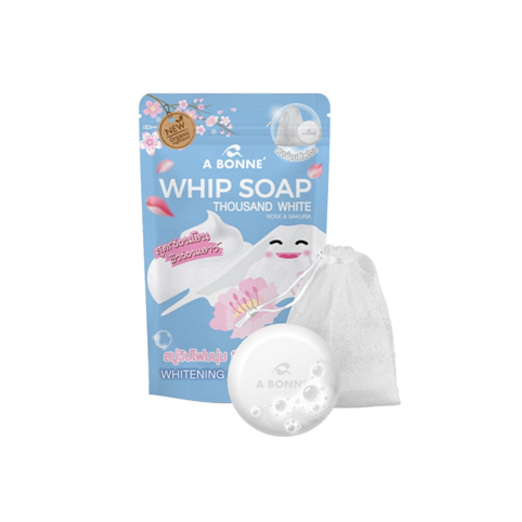 A Bonne Whip Soap Thousand White Rose and Sakura 100g