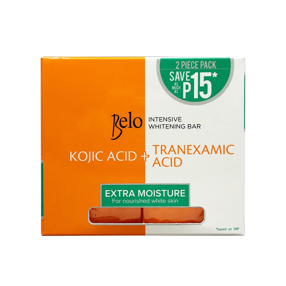 Belo Essentials Intensive Whitening Bar Kojic Acid + Tranexamic Acid Extra Moisture 65g 2pc pack