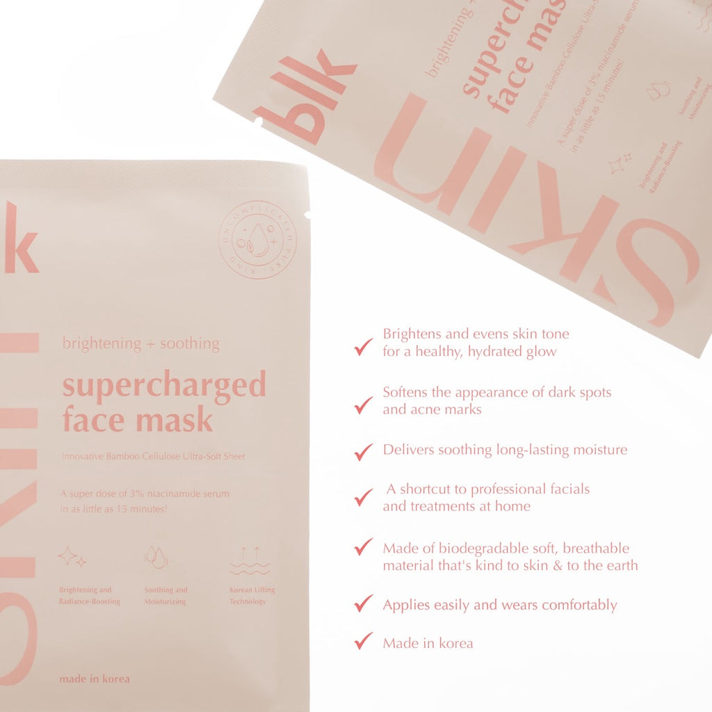 blk skin Brightening & Soothing Supercharged Face Mask +Niacinamide 1s