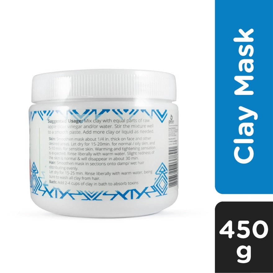 Luxe Organix Bentonite Clay Indian Healing Clay Premium Deep Pore Cleansing Face Mask 450g