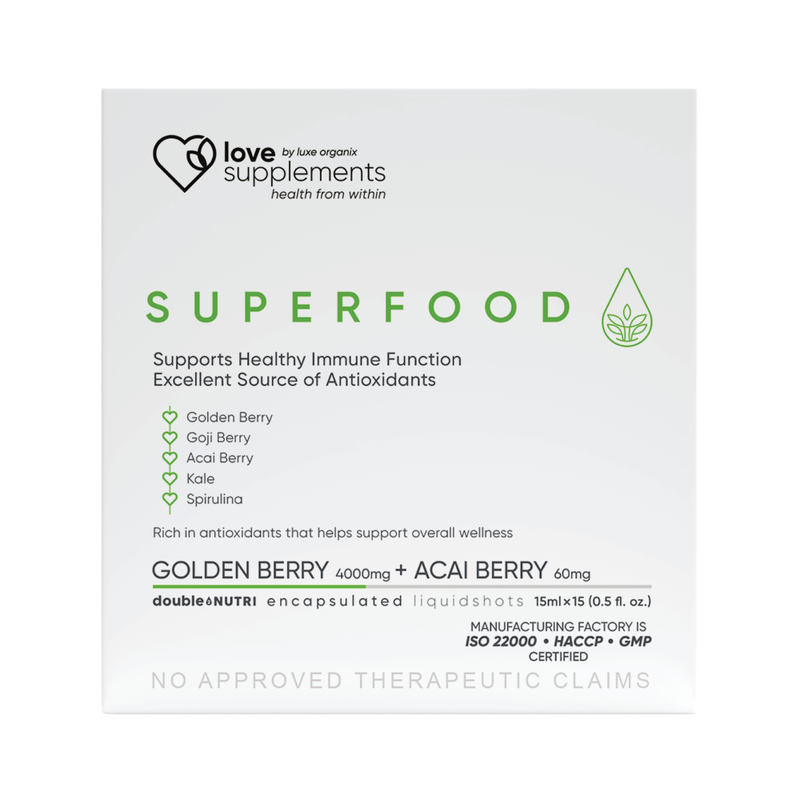 Love Supplement By Luxe Organix Superfood Liquidshot 15ml (15 pieces/box)