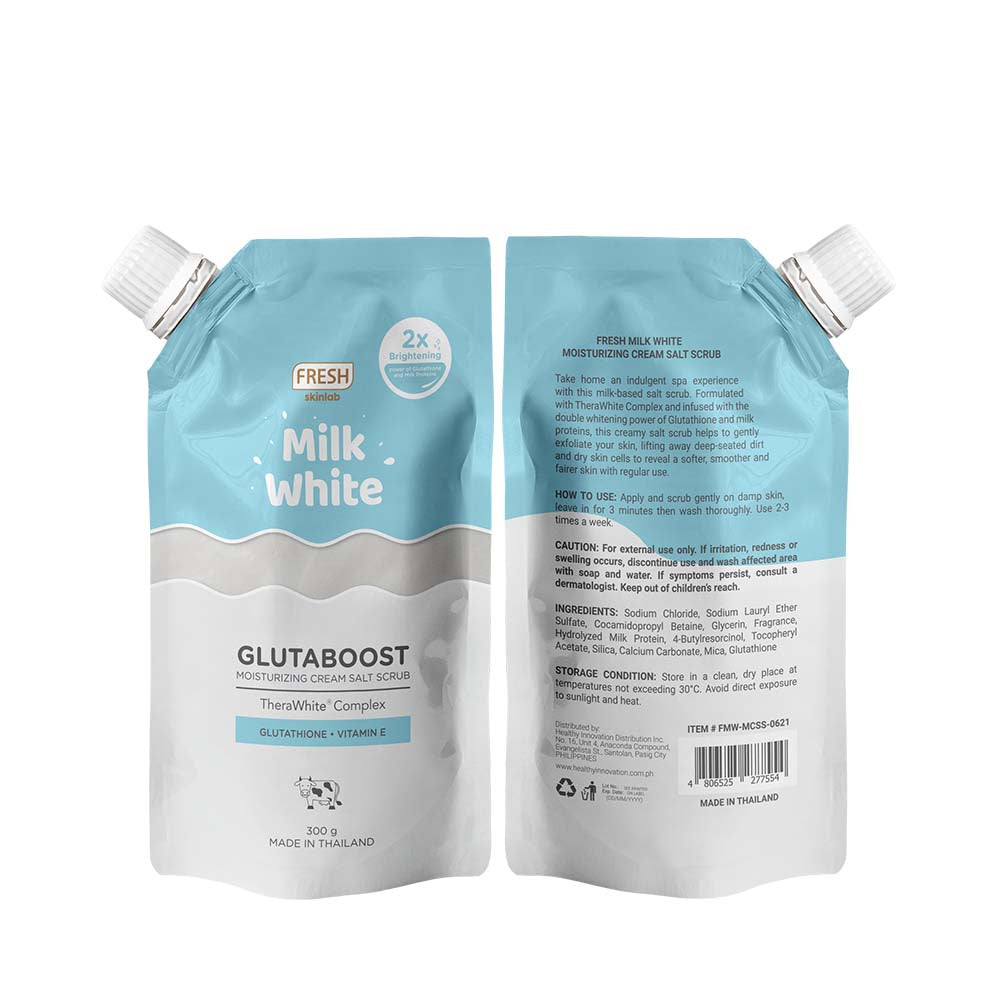 FRESH Skinlab Milk White Glutaboost Moisturizing Cream Salt Scrub 300g (EXP: MARCH 2025)
