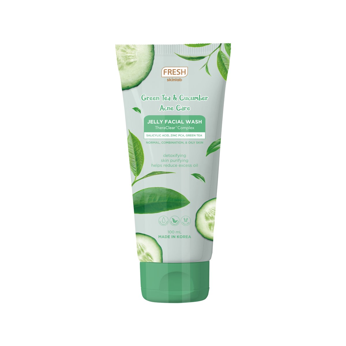 Fresh Skinlab Green Tea & Cucumber Acne Care Jelly Facial Wash 100ml (EXP: MAY 2024)