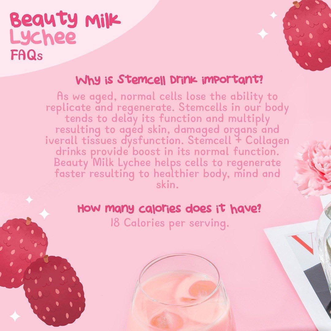 Dear Face Beauty Milk Premium Japanese Lychee Swiss Stemcell Drink (Exp: Aug 2024)