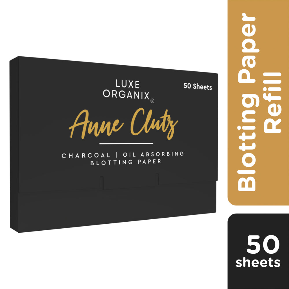 Luxe Organix x Anne Clutz Charcoal Blotting Paper Powder Finish Refill 50 sheets