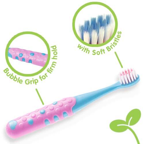 Tiny Buds Kiddie Toothbrush 3+ Years (Pink-Blue)