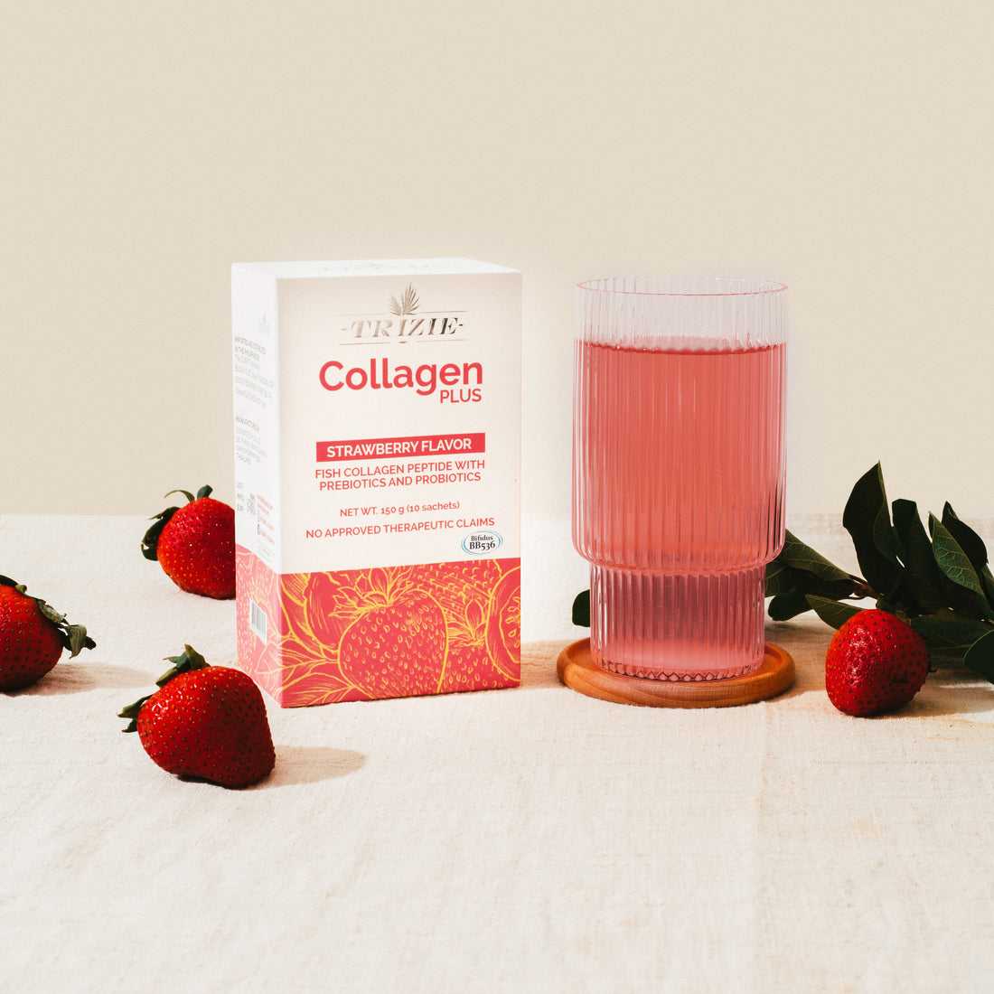TRIZIE Collagen Plus Strawberry Flavor 250g (10 sachets)