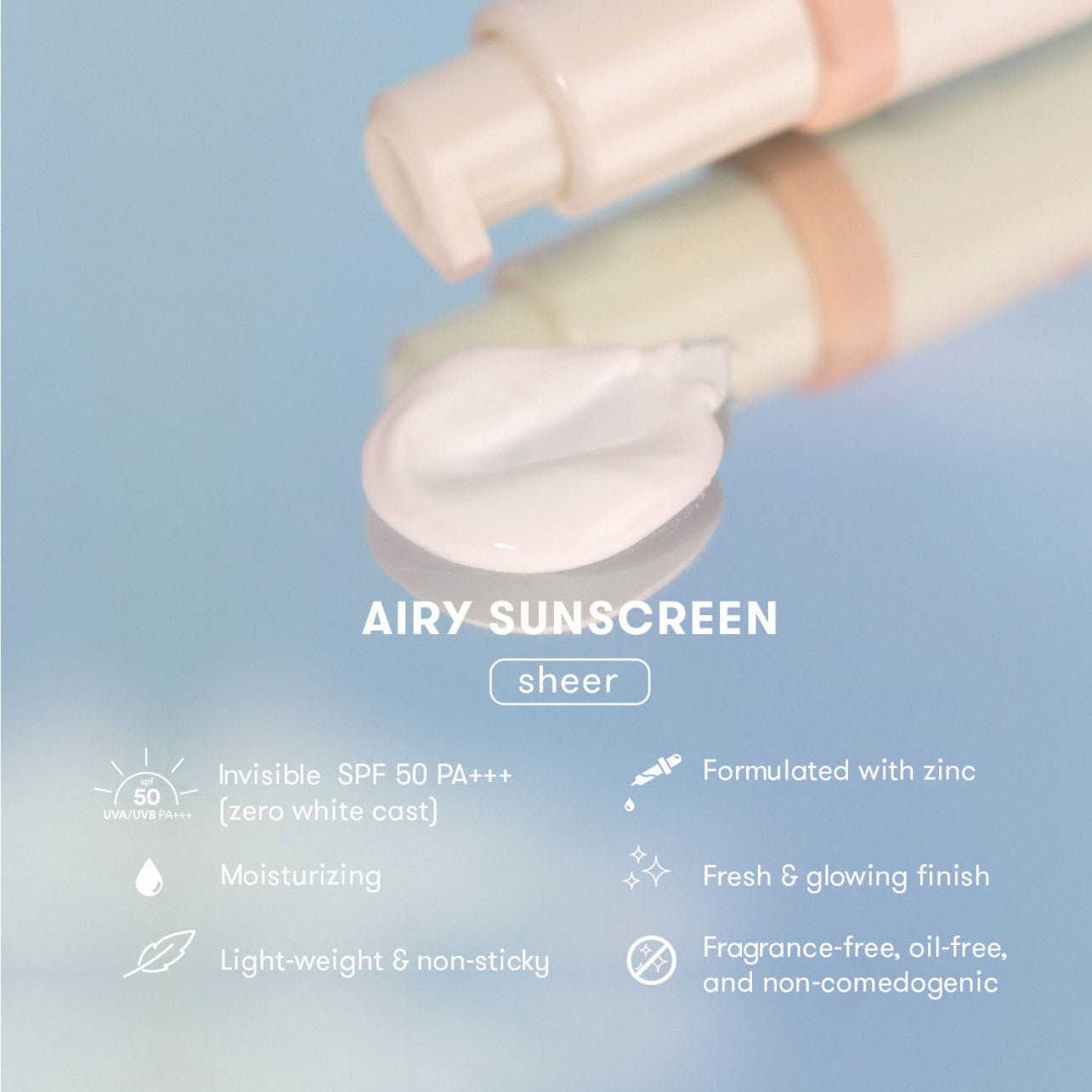 blk Cosmetics Daydream Airy Sunscreen SPF50 (Sheer)