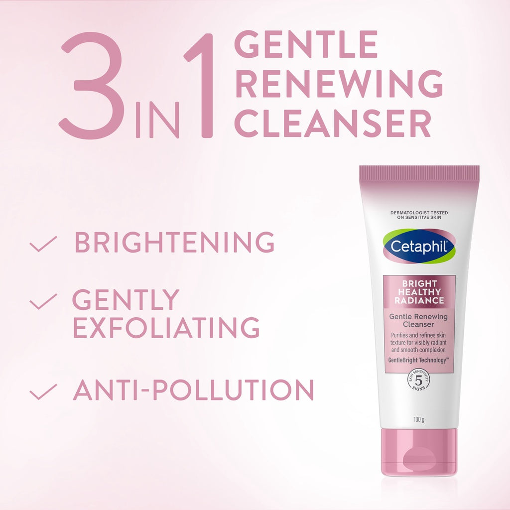 Cetaphil Bright Healthy Radiance Gentle Renewing Cleanser 100g [Brightening / Exfoliating] - NEW