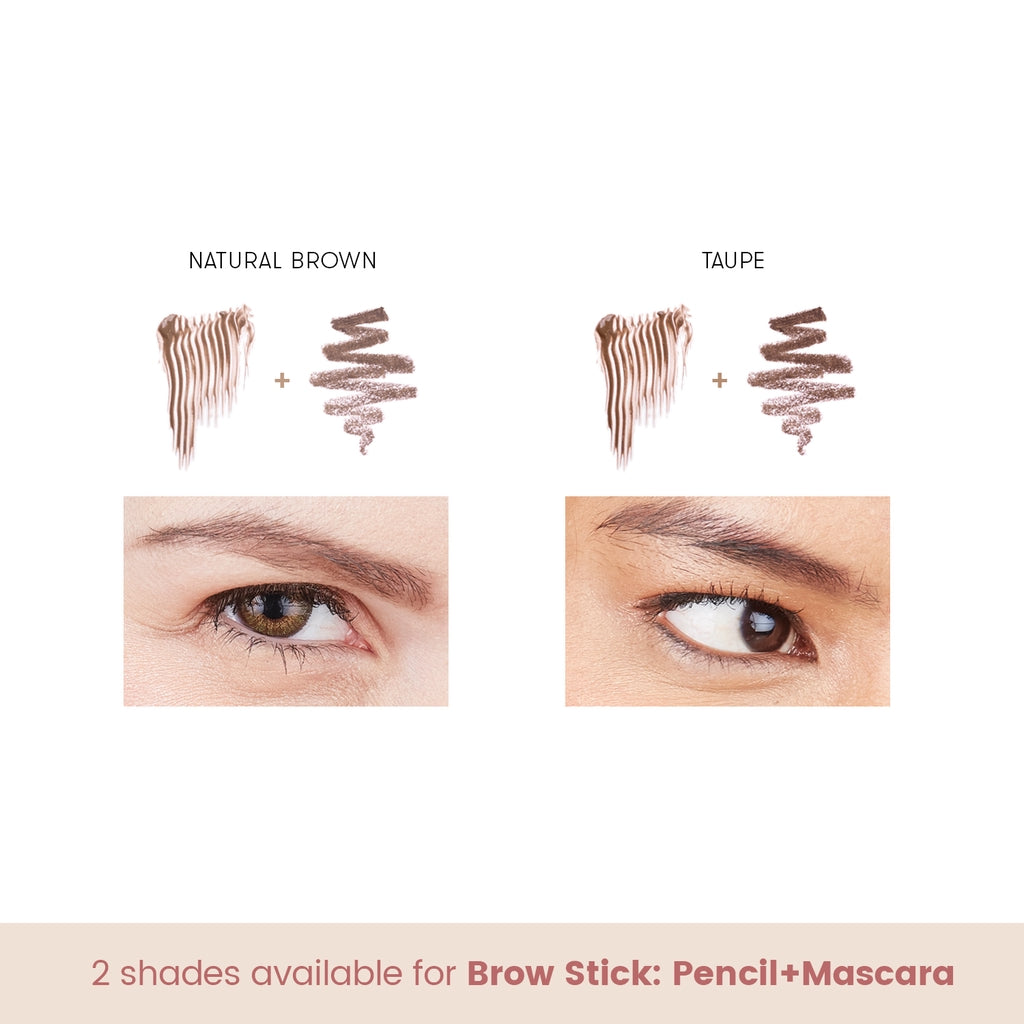 blk Cosmetics Universal Brow Stick Pencil + Mascara (Natural Brown)