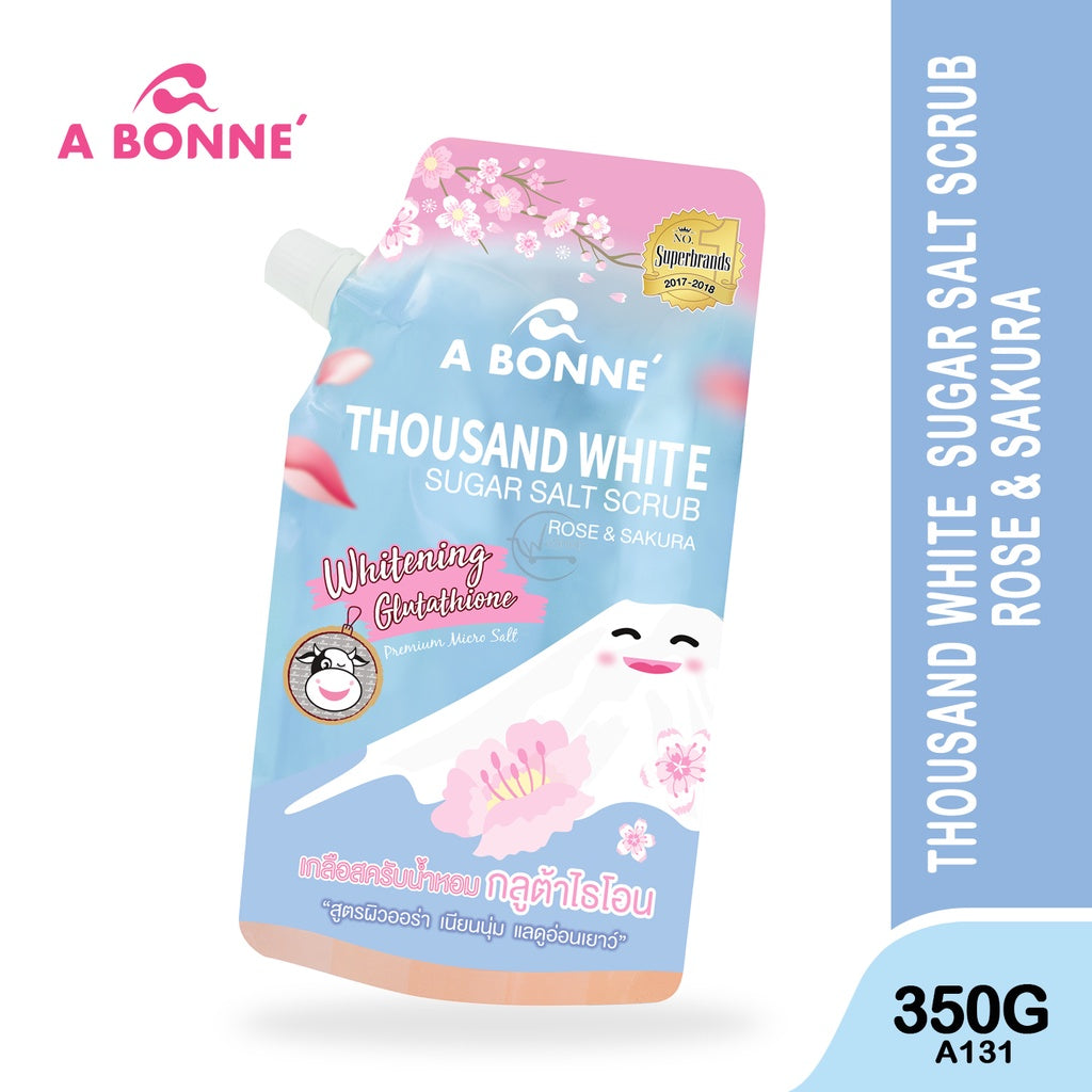 Abonne Thousand White Sugar Salt Scrub 350G - Rose & Sakura