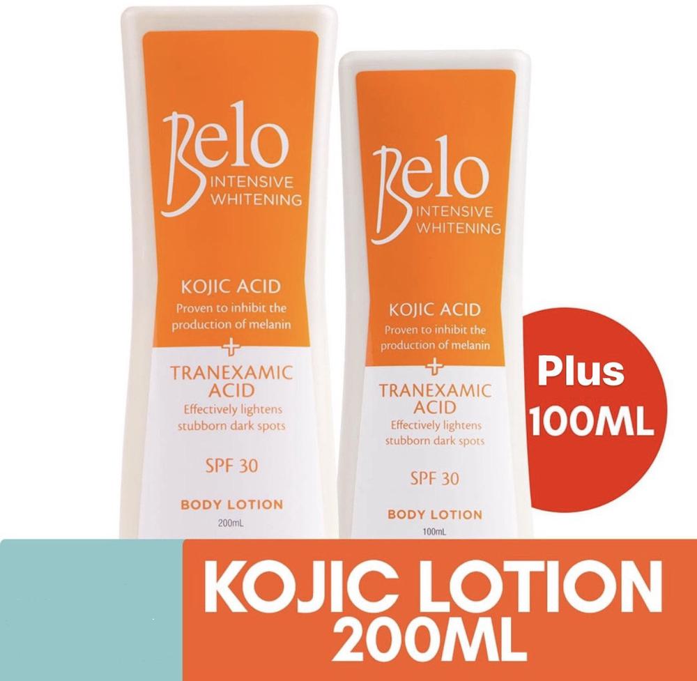 Belo Essentials Intensive Whitening Kojic Acid + Tranexamic Acid Body Lotion 200ml + 100ml