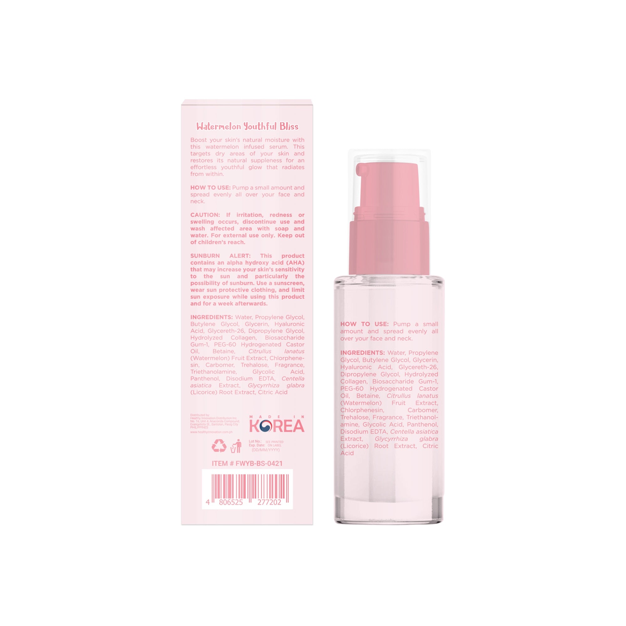 Fresh Skinlab Watermelon Youthful Bliss Booster Serum 30ml (EXP: JUNE 2024)